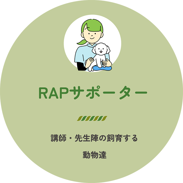 RAPサポーター：講師・先生陣の飼育する動物達