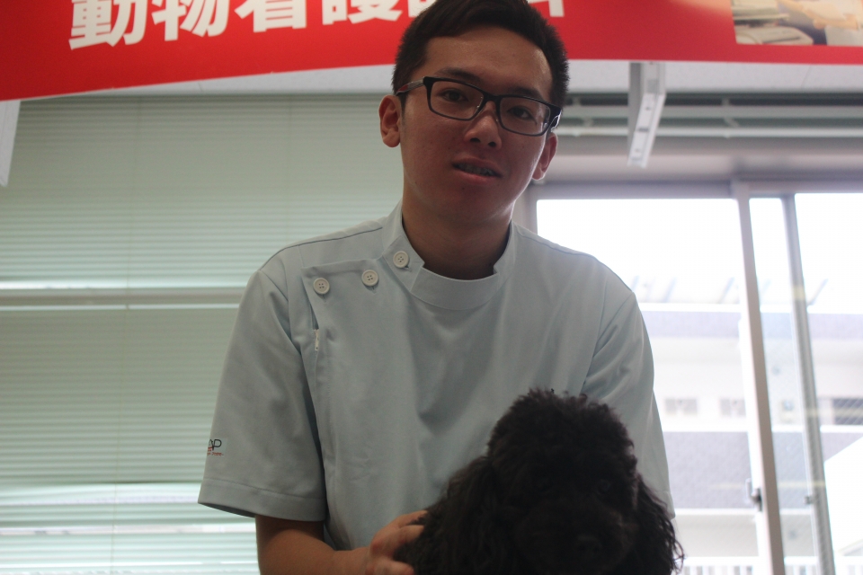 1年生が苦戦中 ワンちゃんの保定 7月 年 動物看護師科ブログ ブログ 専門学校ルネサンス ペット アカデミー 静岡県浜松市で動物の看護 美容 しつけ 飼育を学ぶ